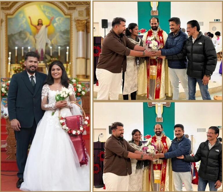 ഹോളി കിങ്‌സ് മിഷനിൽ നവദമ്പതികളെ ആദരിച്ചു